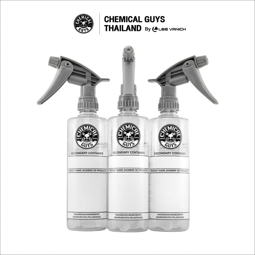Chemical Guys Secondary Container with Heavy Duty Sprayer 3 Pack ชุดขวดแบ่งพร้อมหัวสเปรย์งานหนัก