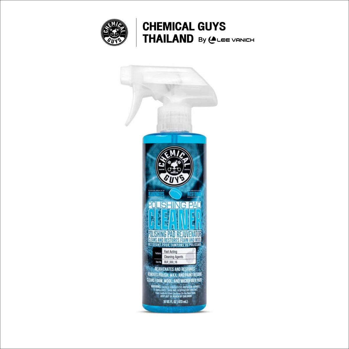 Chemical Guys Foam And Wool Citrus Based Pad Cleaner น้ำยาทำความสะอาดฟองน้ำและผ้าขนสัตว์ สูตรซิตรัส ขนาด 473ml