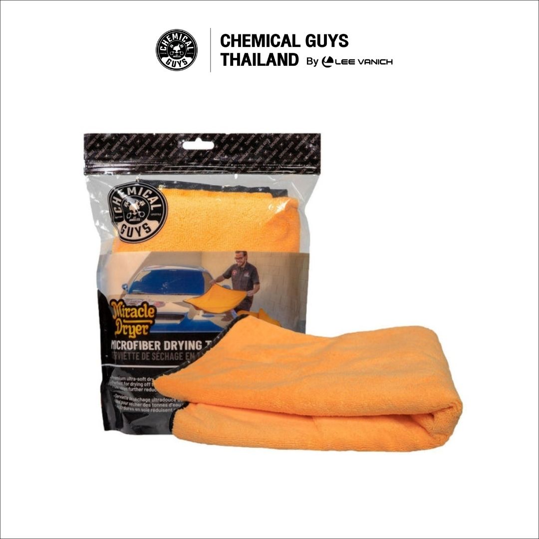 Chemical Guys Miracle Dryer ผ้าไมโครไฟเบอร์สำหรับซับน้ำรุ่นมิราเคิล ขนาดใหญ่พิเศษ (36 x 25 นิ้ว)