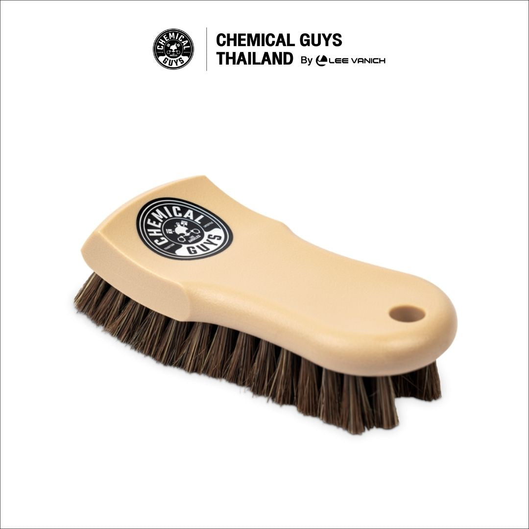 Chemical Guys Long Bristle Horse Hair Leather Cleaning Brush แปรงขนม้าสำหรับทำความสะอาดเบาะหนัง