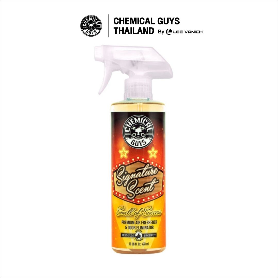 Chemical Guys Signature Scent Air Freshener And Odor Eliminator สเปรย์น้ำหอมกลิ่นซิกเนเจอร์ หอมคลาสสิกมีเสน่ห์ระดับตำนาน 473ml.
