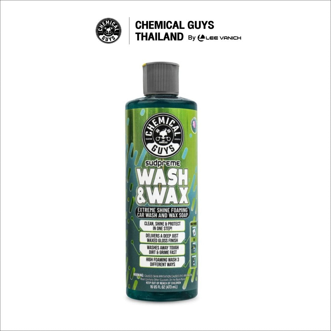 Chemical Guys Sudpreme Wash & Wax Car Wash Soap 473ml. แชมพูผสมแว็กซ์ขนาดพกพา