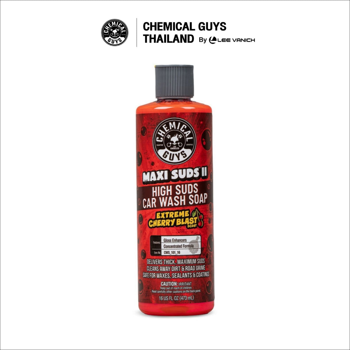 Chemical Guys Maxi Suds II Super Suds Car Wash Shampoo 473ml. แชมพูล้างรถโฟมเข้มข้น