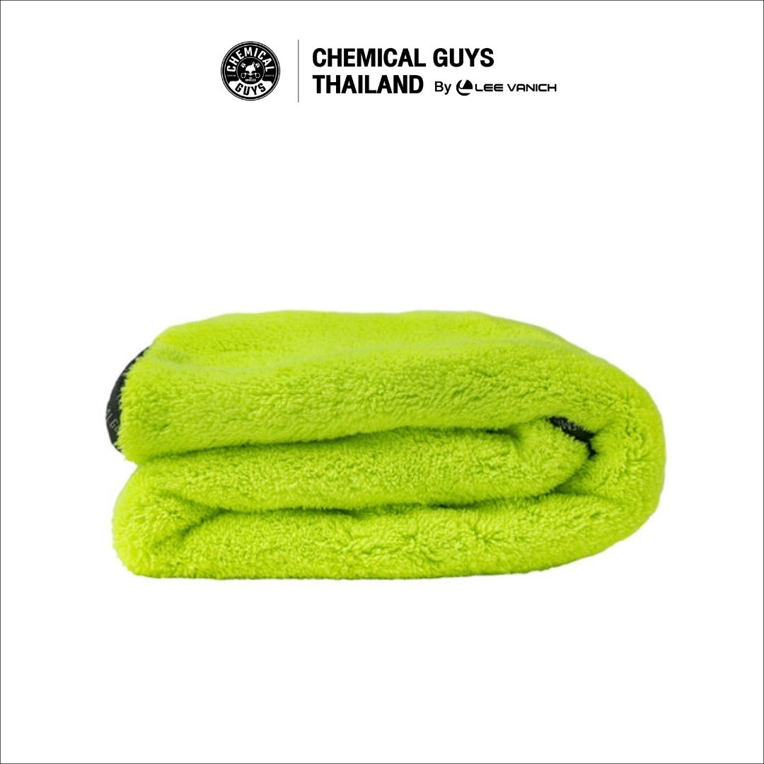 Chemical Guys Speed Mammoth Ultimate Super Plush Drying Towel ผ้าเช็ดแห้งสีเขียวนีออน