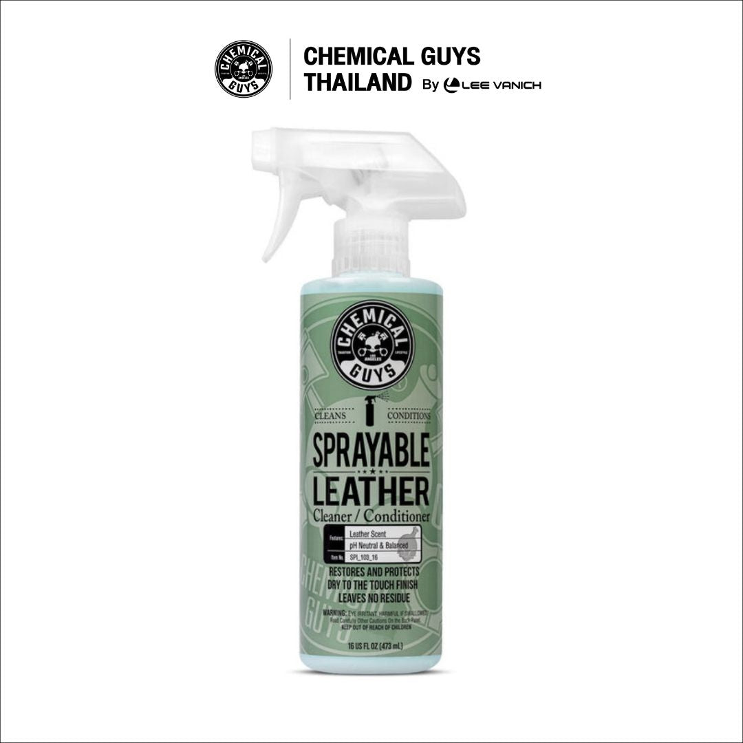 Chemical Guys Sprayable Leather Cleaner And Conditioner 473ml. น้ำยาเช็ดหนัง 2-in-1 พกพา