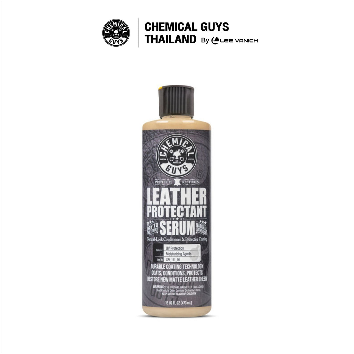 Chemical Guys Leather Serum Natural Look Conditioner And Protective Coating เซรั่มบำรุงและเคลือบป้องกันหนังแท้ ขนาด 473ml