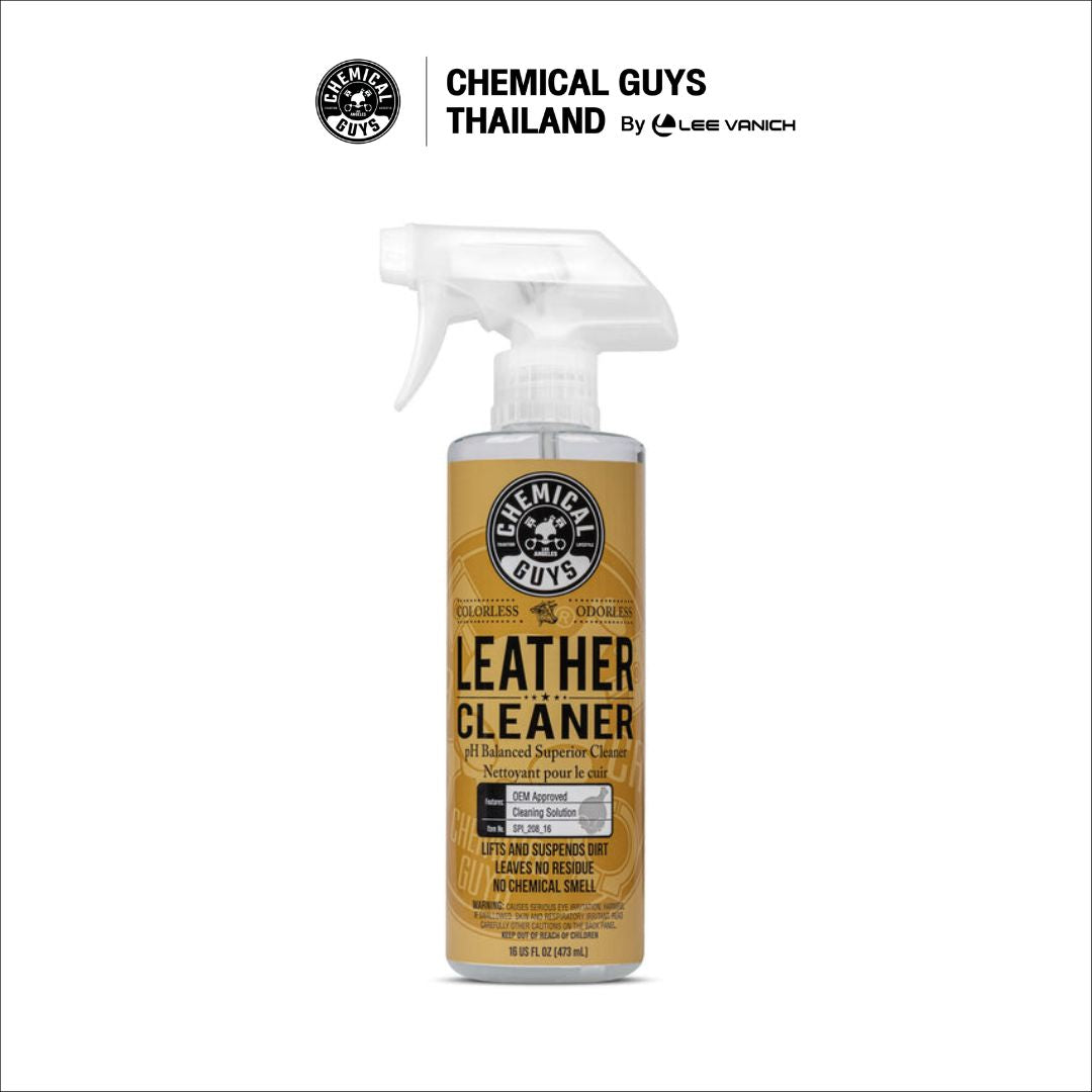 Chemical Guys Leather Cleaner Colorless And Odorless Super Cleaner น้ำยาทำความสะอาดหนังแท้ ไม่มีสี ไม่มีกลิ่น ขนาด 473ml