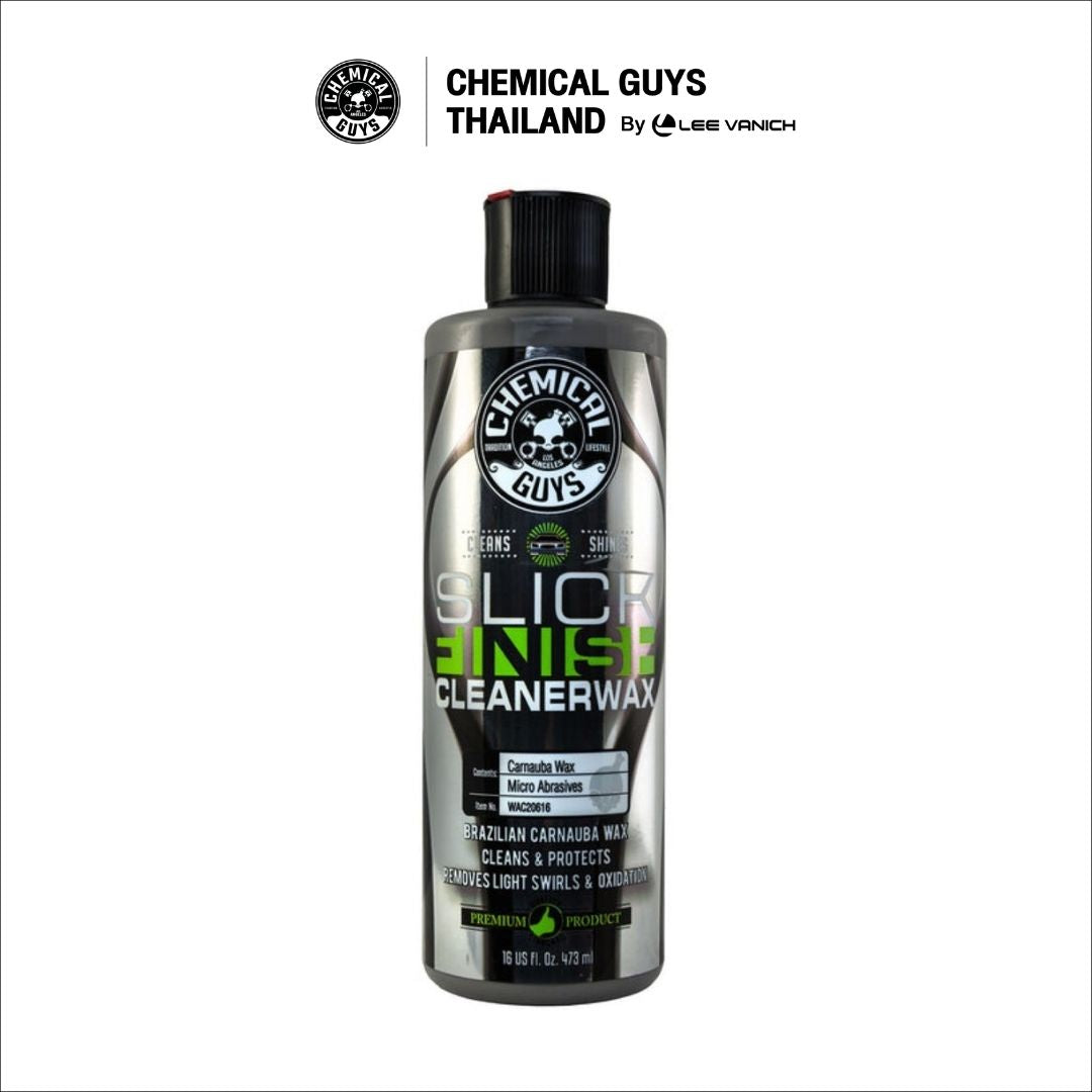 Chemical Guys Slick Finish Cleaner Wax 473ml. แว็กซ์ทำความสะอาดพร้อมเคลือบเงา