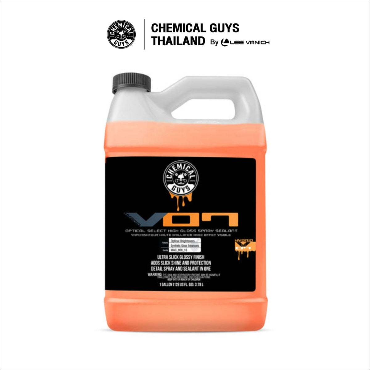 Chemical Guys Hybrid V7 Optical Select High Gloss Spray Sealant And Quick Detailer 1 Gallon สเปรย์เคลือบเงาและควิกดีเทลเลอร์สูตรไฮบริด